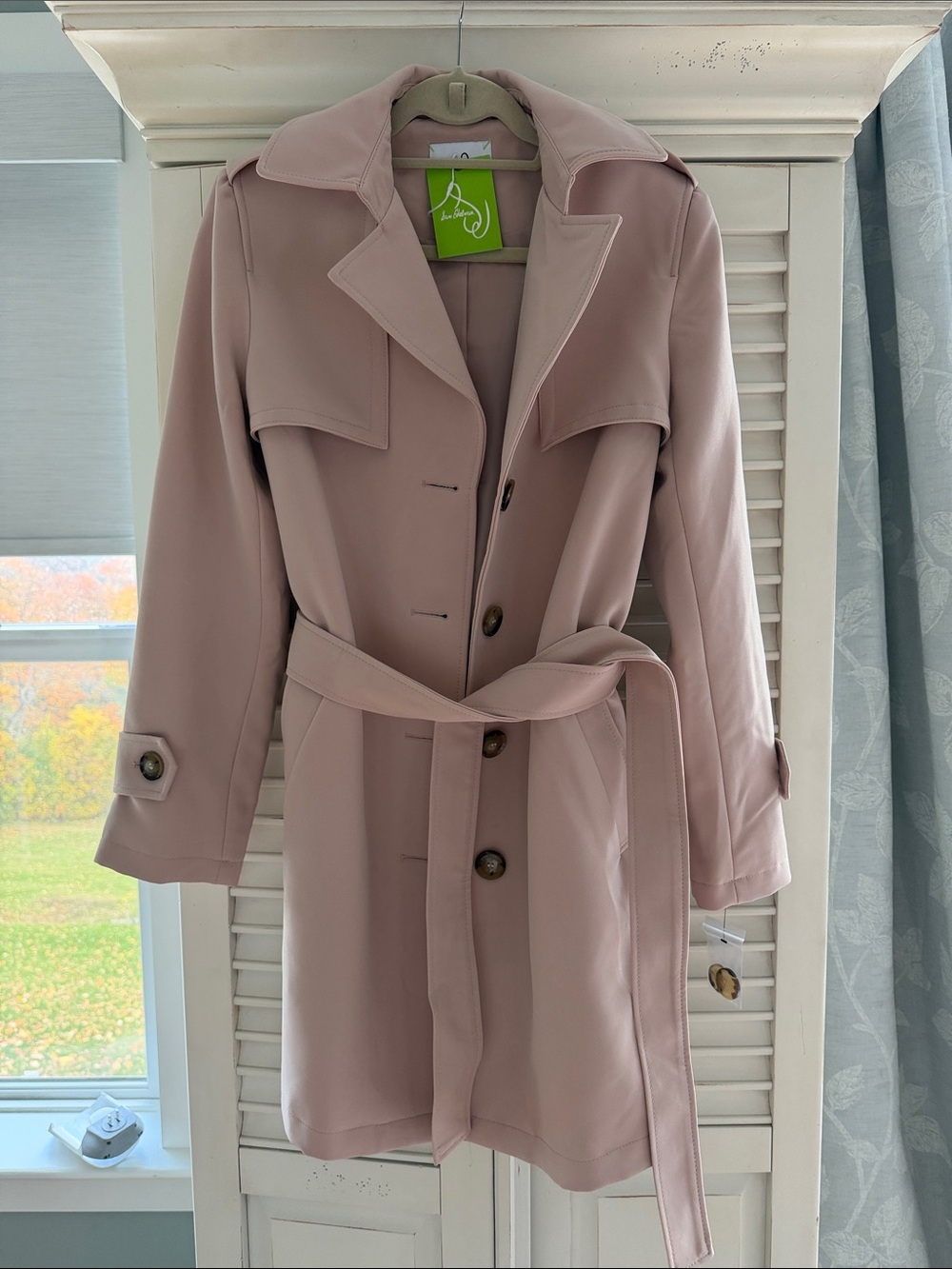 Sam Edelman Dusty Rose Trench Coat with Belt